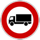 No heavy vehicles ou no trucks - Proibido trânsito de caminhões